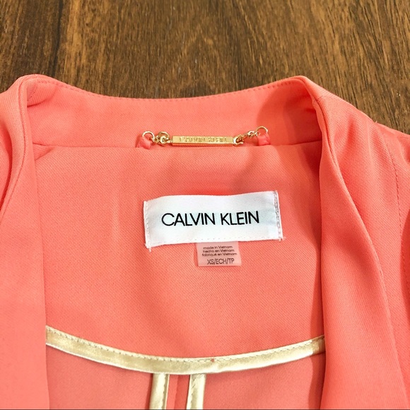 Calvin Klein Open Front Jacket Porcelain Rose - Picture 5 of 10